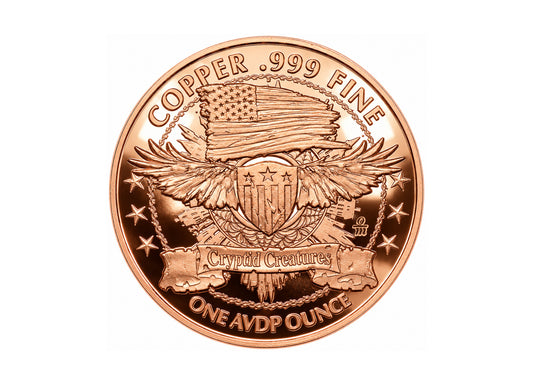 Fear the Jackalope 1 oz Copper Round, reverse design — Altrukom Bullion