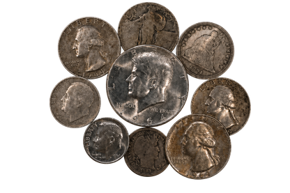 90% Constitutional Silver Bullion Bundle by Altrukom featuring pre-1965 US silver coins.