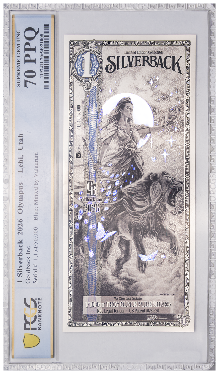 Graded Hera Standard Silverback — official UV-reactive front view