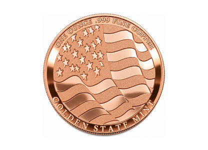 Home of the Free 1 oz Copper Round, reverse design — Altrukom Bullion