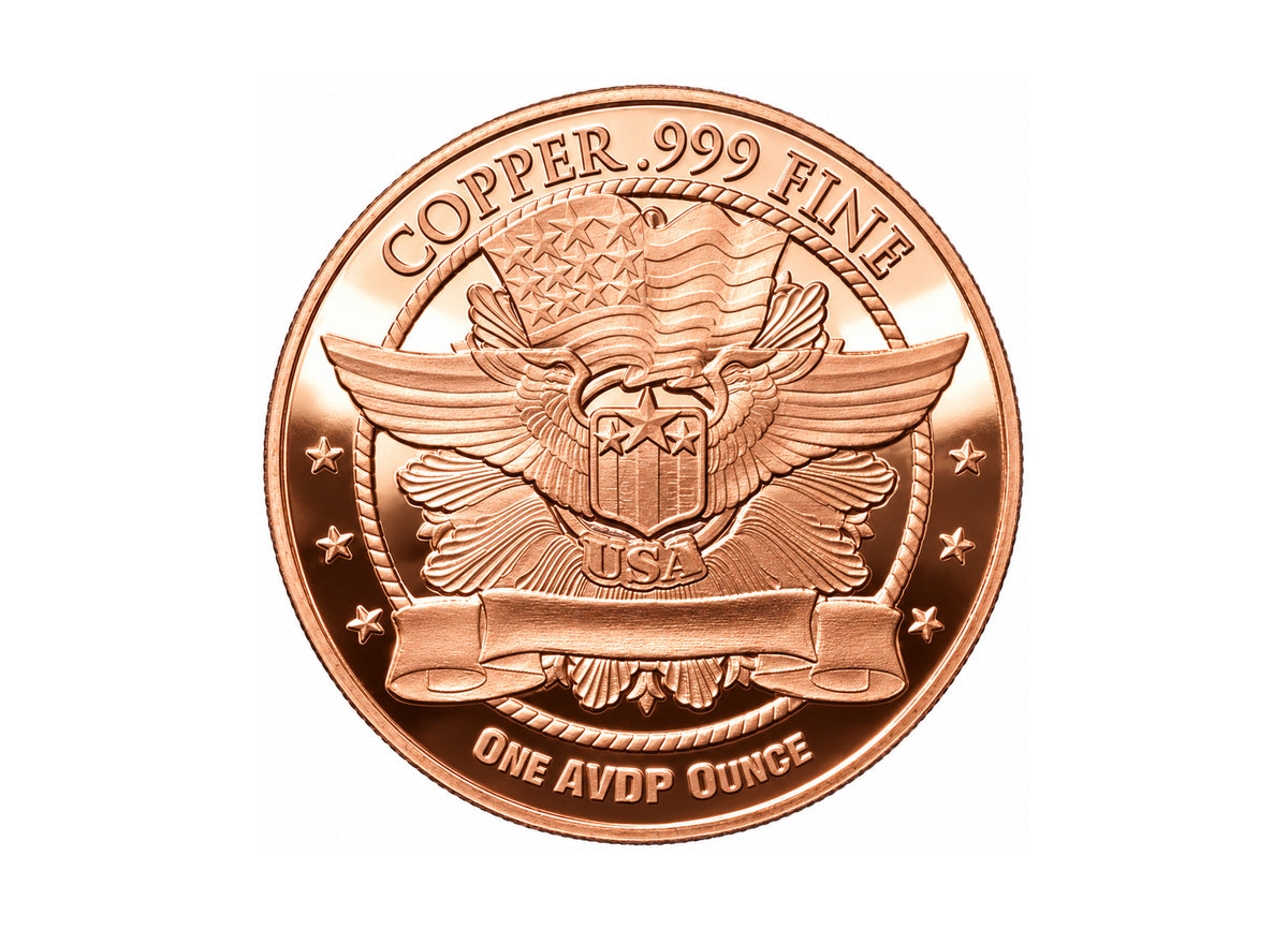Indian Head 1 oz Copper Round, reverse design — Altrukom Bullion