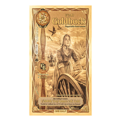 2026 Utah half Alpha Goldback — front