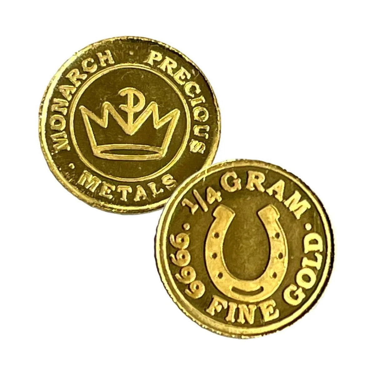 Altrukom Bullion 1/4 gram Monarch Lucky Horseshoe .9999 gold round in capsule