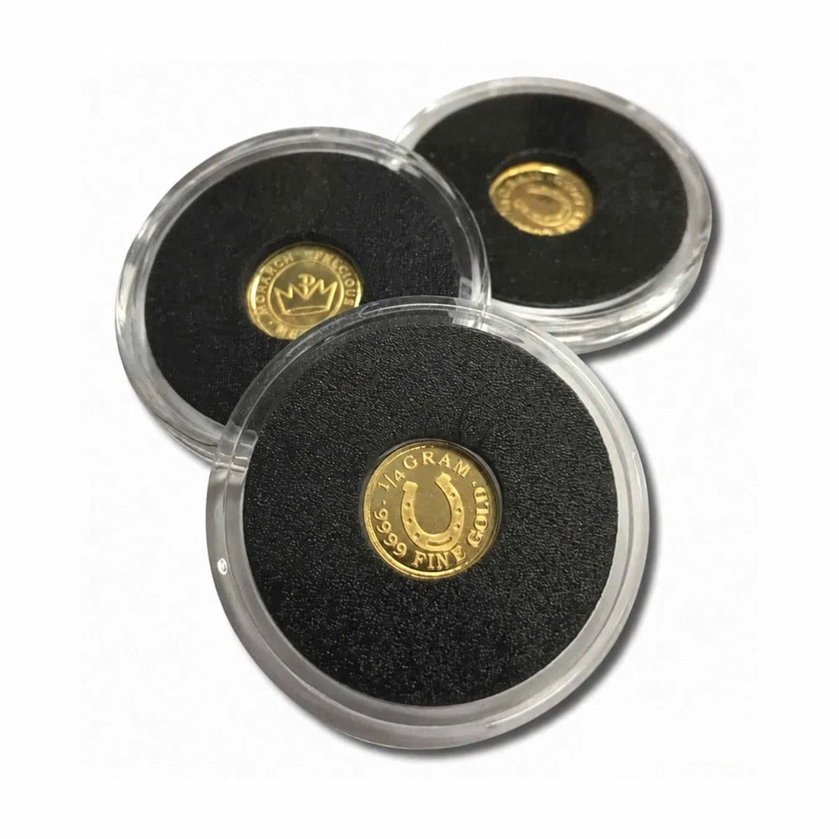 Altrukom Bullion 1/4 gram Monarch Lucky Horseshoe .9999 gold round, reverse design