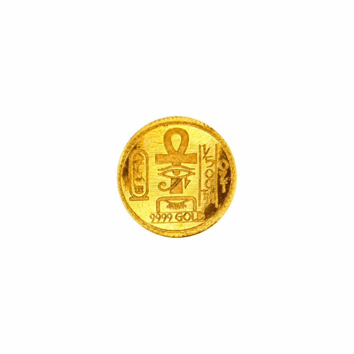 Altrukom Bullion 1/500 oz Monarch Eye of Ra .9999 gold round, reverse design