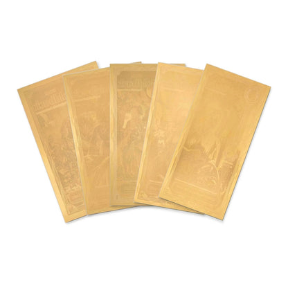 2026 Utah Goldback 5-Denomination Set 1/4 1/2 1 2 5 Alpha Series — pack reverse view