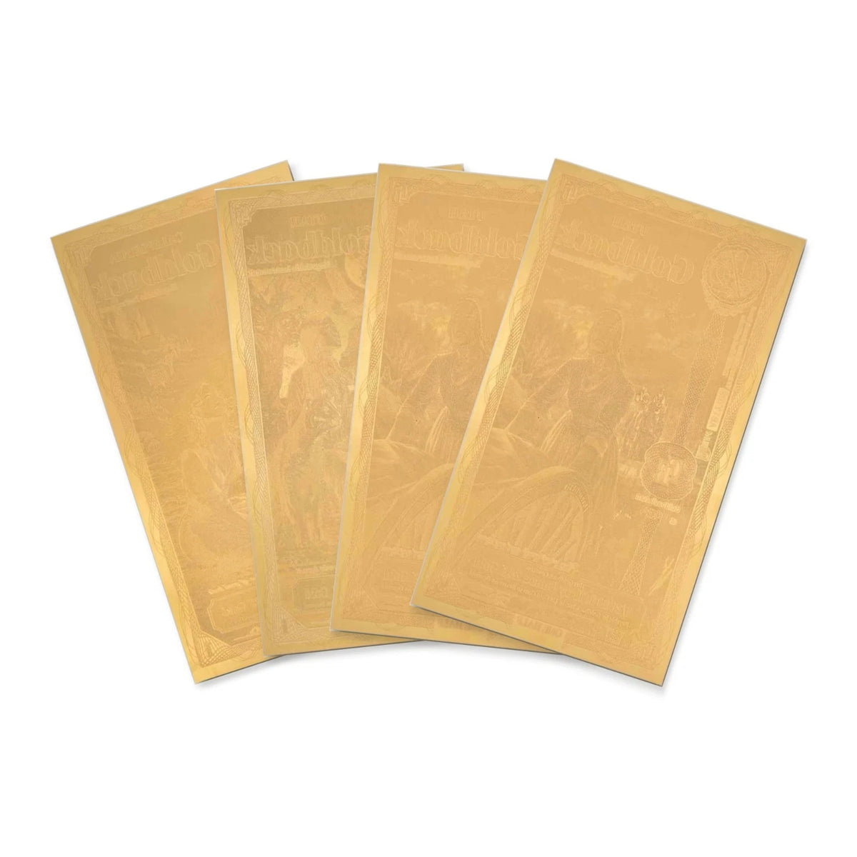 2026 Goldback Set: California 1 + Utah 1 + 2x Utah 1/2 - 4 Notes Alpha 24K Gold — pack reverse view