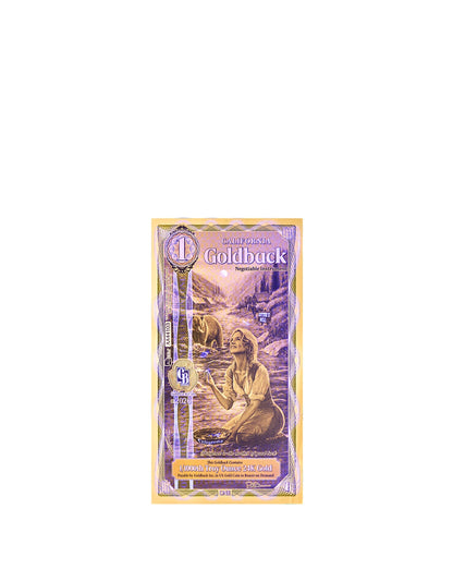 2026 California 1 Goldback Alpha Series — single-note UV security view