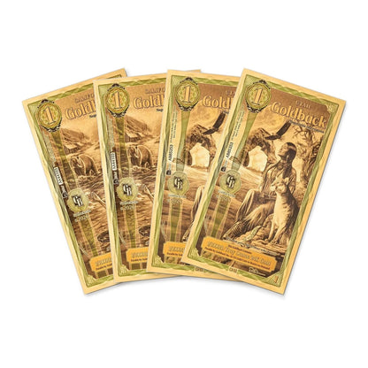 2026 California Utah 1 Goldback 4-Note Set Alpha Series 24K Gold — pack front view