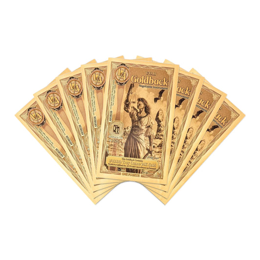 2026 Utah 1/4 Goldback 8 Note Pack Alpha 24K Gold 2 GB Total — pack front view