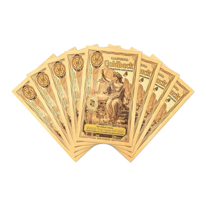 2026 California 1/4 Goldback 8 Note Pack Alpha 24K Gold 2 GB Total — pack front view