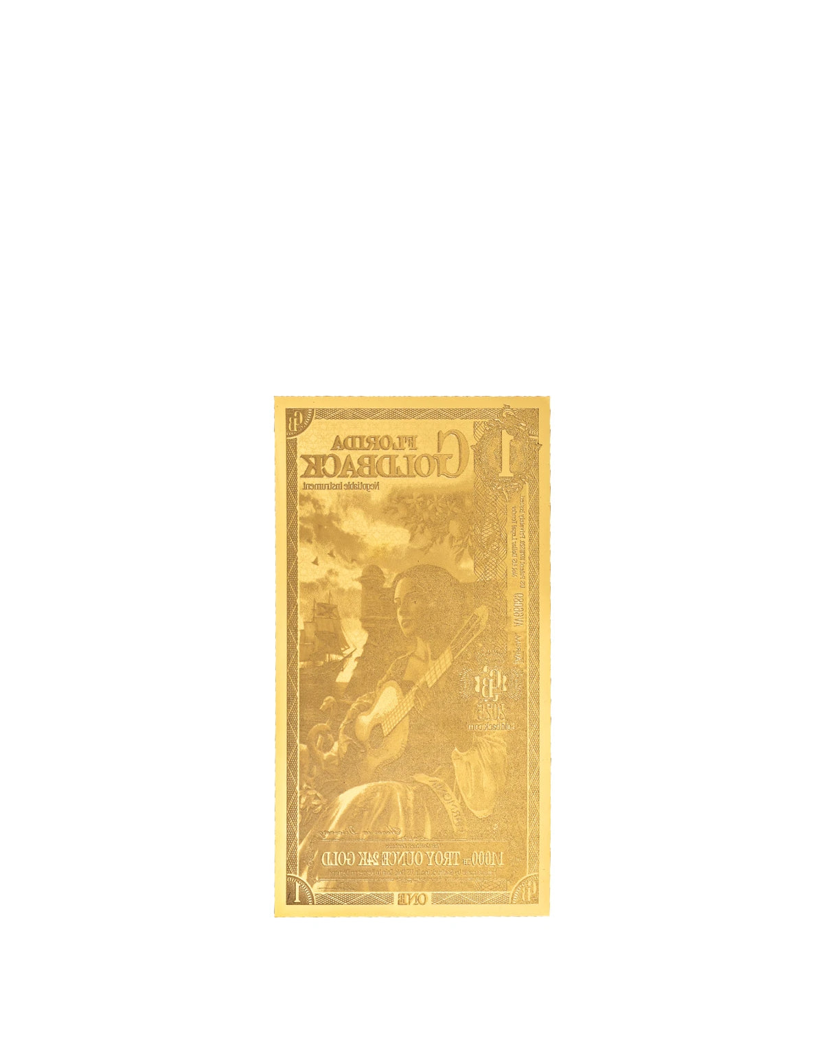 Florida 1 Goldback Non-Alpha Series — single-note reverse