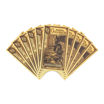 Florida 1/2 Goldback 10 Note Pack Non-Alpha 24K Gold 5 GB Total — pack front view