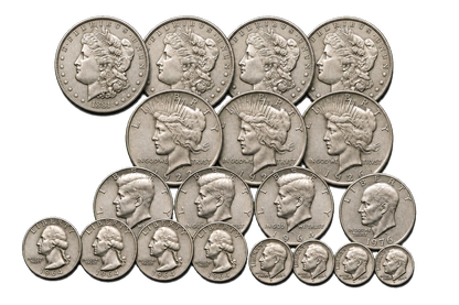 Heritage 90% Silver Bullion Bundle at $500 featuring bulk constitutional silver by Altrukom.